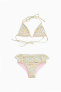 Floral bikini set on a white background