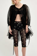 Eliza Faulkner Designs Inc. Pants Marcie Floral Mesh Capri Legging