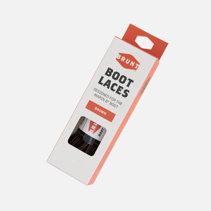 BRUNT marin 8 inch replacement laces in packaging in brown *