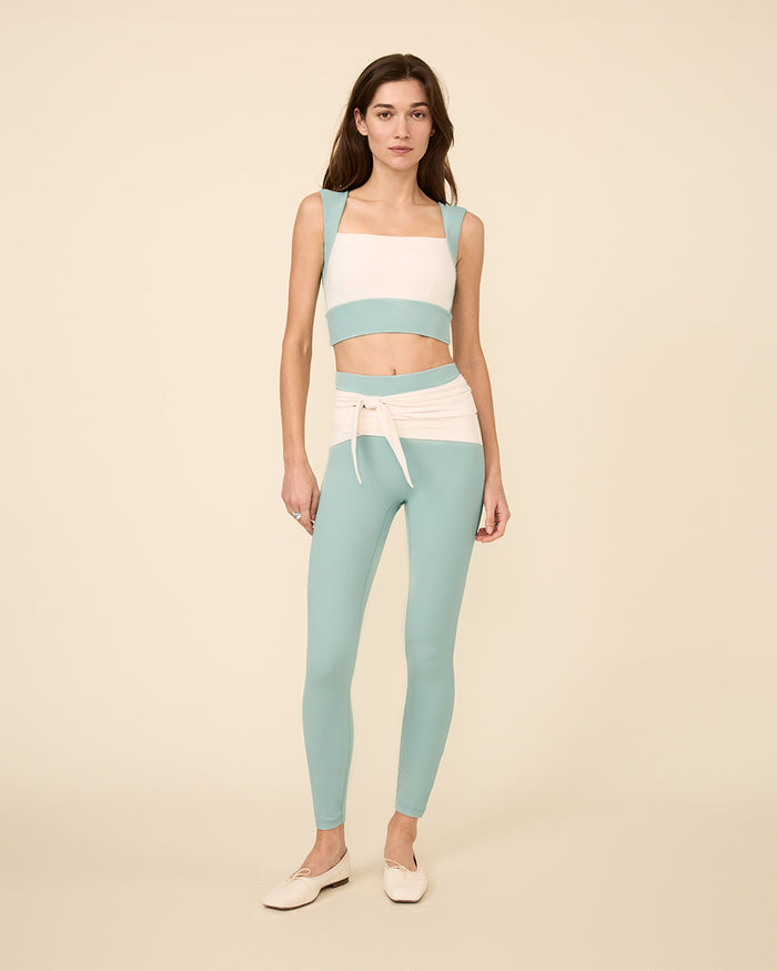 MARTA TOP OPAL BLUE & CREAM COMBO