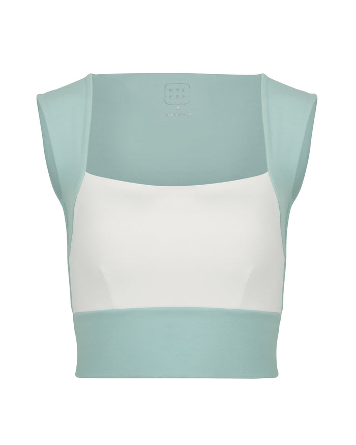 MARTA TOP OPAL BLUE & CREAM COMBO