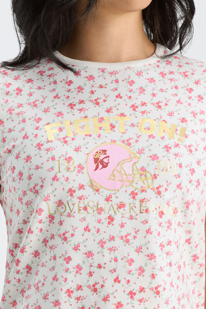 Marykate Ringer Tee - CARDINAL KISS