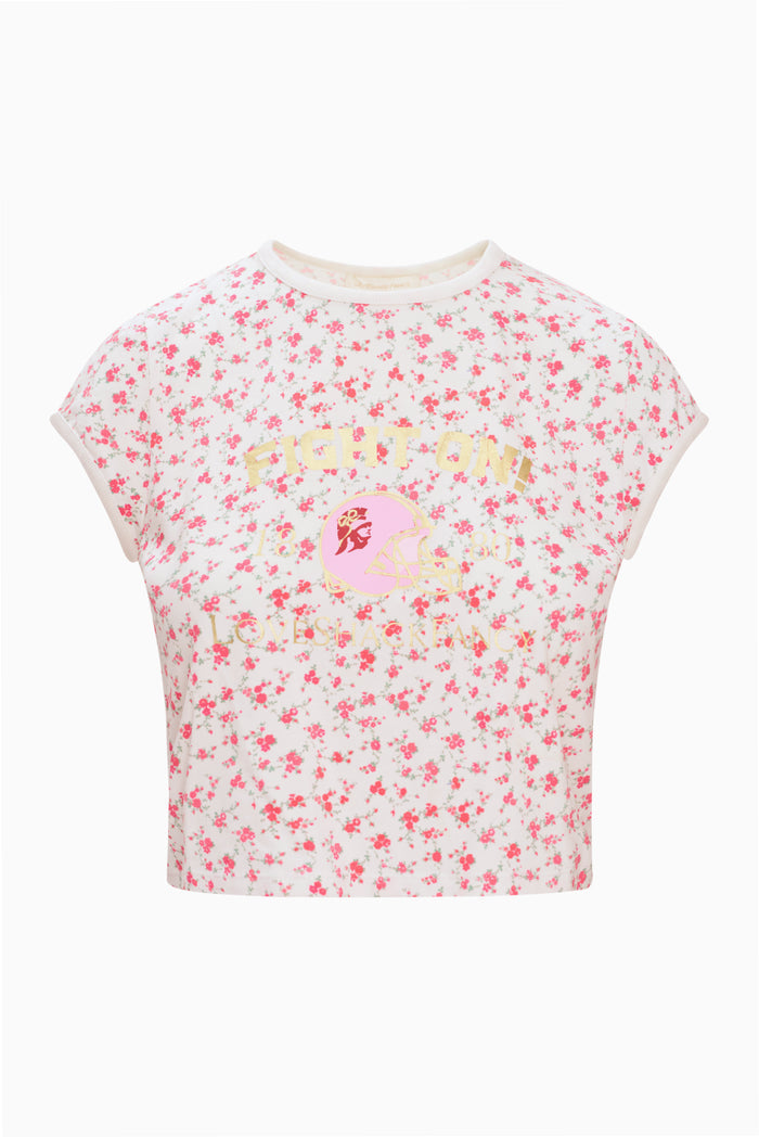 Marykate Ringer Tee - CARDINAL KISS