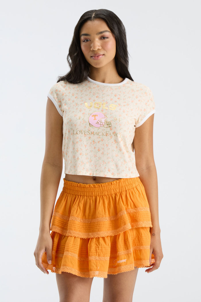 Marykate Ringer Tee - ORANGE BREEZE
