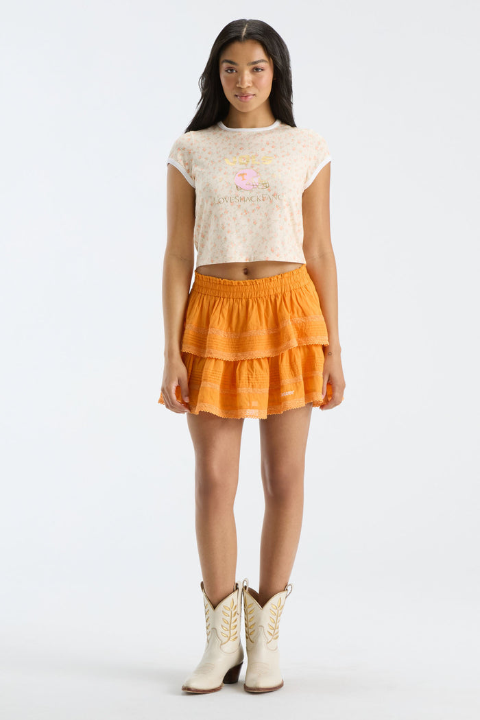 Marykate Ringer Tee - ORANGE BREEZE