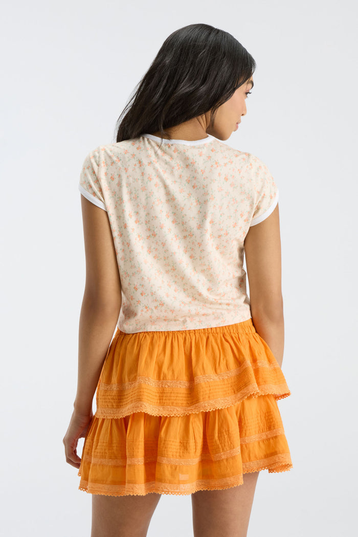 Marykate Ringer Tee - ORANGE BREEZE