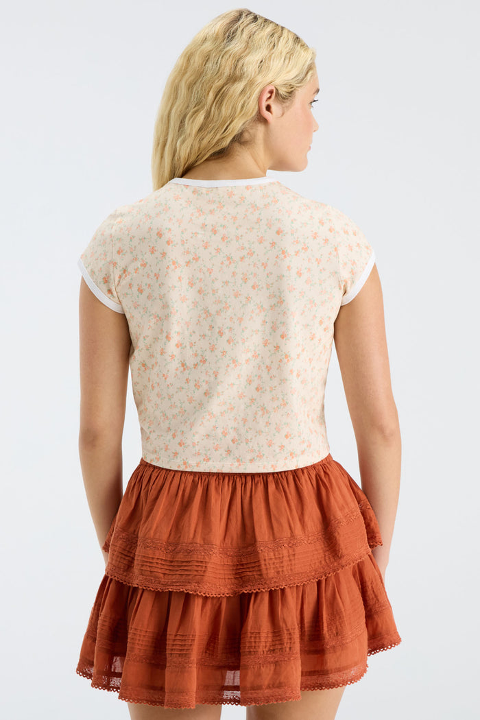 Marykate Ringer Tee - ORANGE SUGAR
