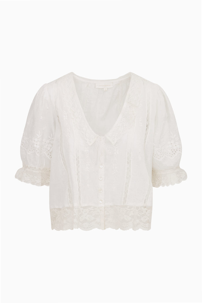 Maurelle Cotton Lace Blouse