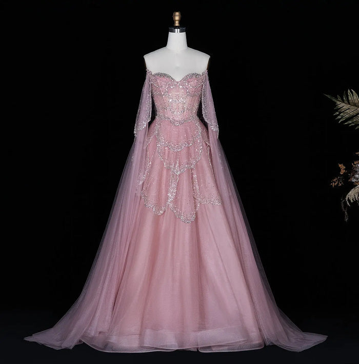 Mint Green Beaded Tulle Sweetheart Ball Gown Prom Dress SS215 Sheer Fairy
