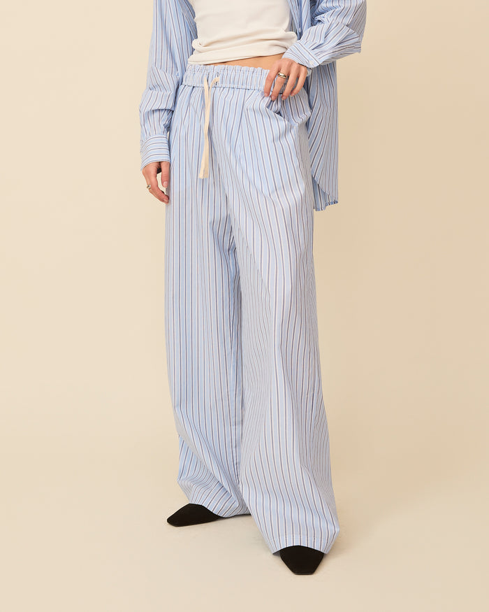 NOAH PANTS BLUE BOLD STRIPE