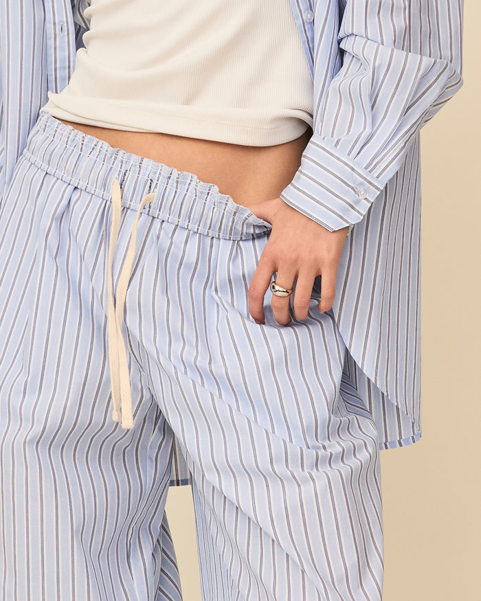 NOAH PANTS BLUE BOLD STRIPE