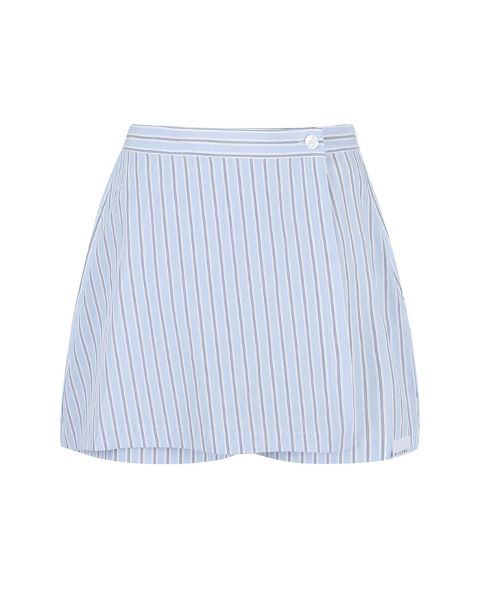 NOELLE SKORT BLUE BOLD STRIPE