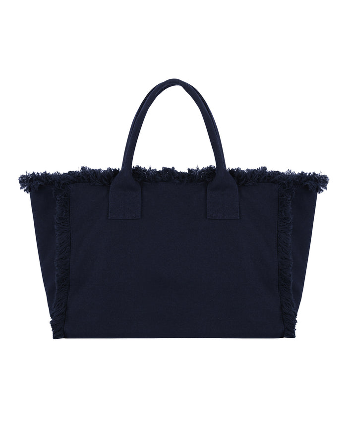 NYLORA FRINGE BAG MEDIUM NAVY