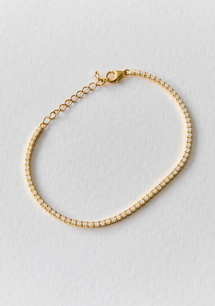 Palais Fine Tennis Bracelet - Gold - Jewellery - Saint Valentine