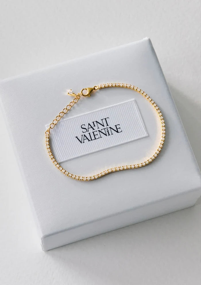 Palais Fine Tennis Bracelet - Gold - Jewellery - Saint Valentine