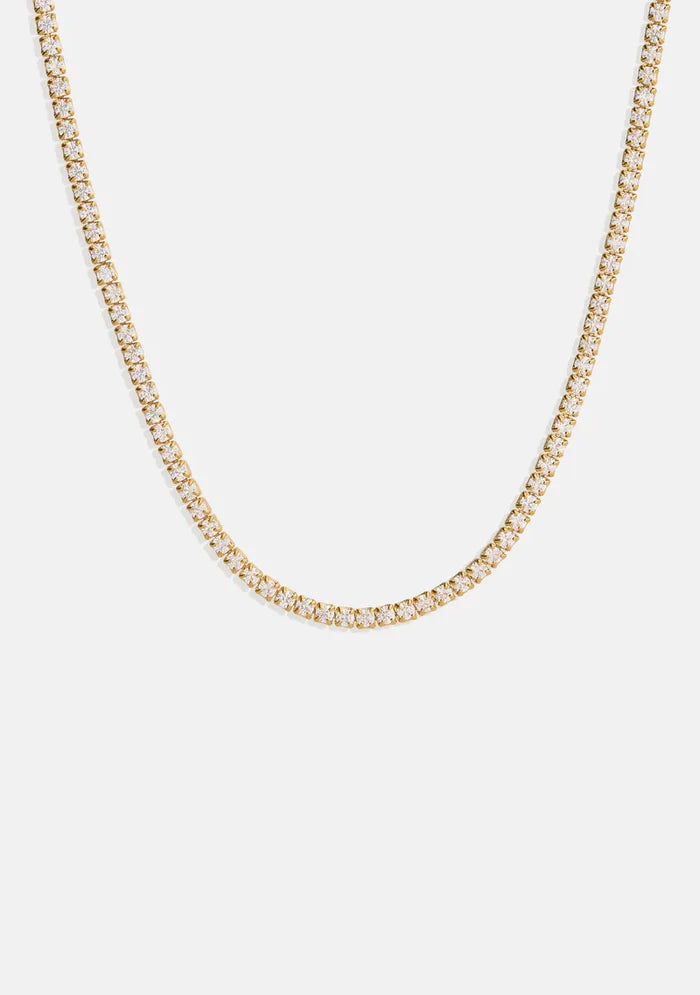 Palais Fine Tennis Necklace - Gold - Jewellery - Saint Valentine