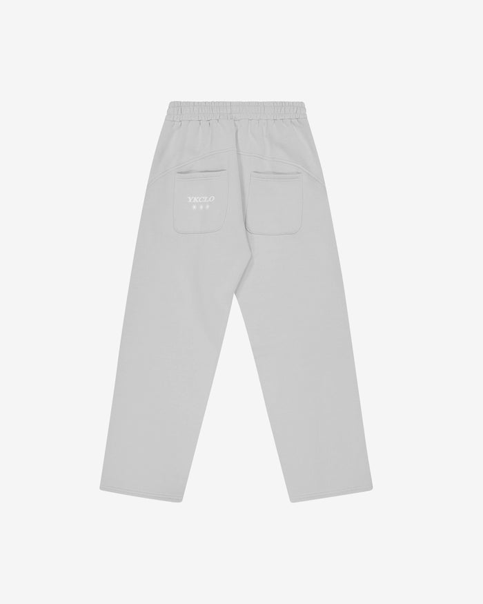 Panelled Trackpants | Light Grey