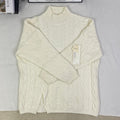 Plaid round-neck pullover sweater