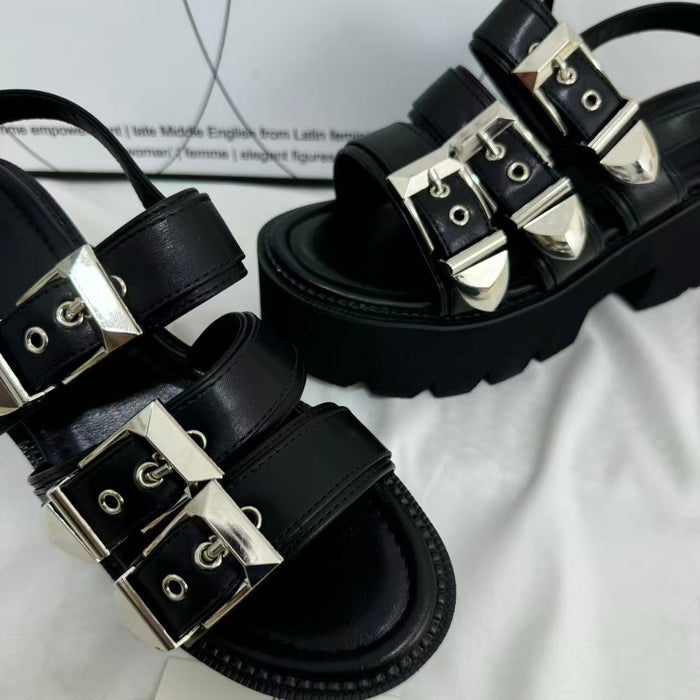 Platform Peep-Toe High-Heel Sandals