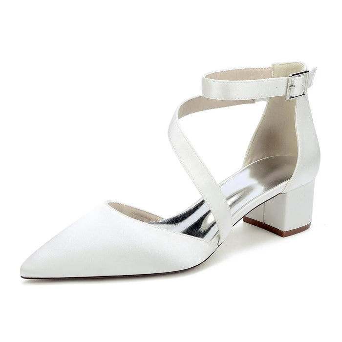 Pointed Toe Bridal Heels Shoes for Wedding & Prom HH30 Sheer Fairy