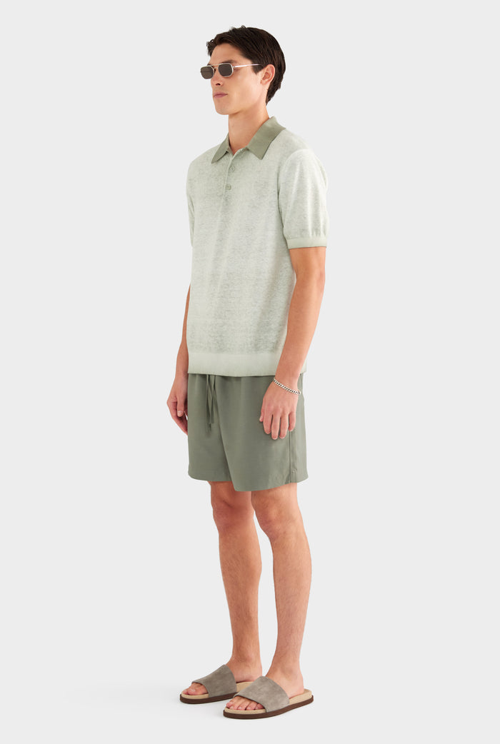 Relaxed Tencel Short - Slate Olive - XS