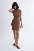 Eliza Faulkner Designs Inc. Richie Microknit Dress Brown