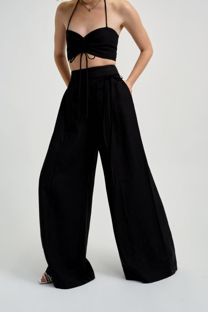 Eliza Faulkner Designs Inc. Pants Romy Pant Black Linen