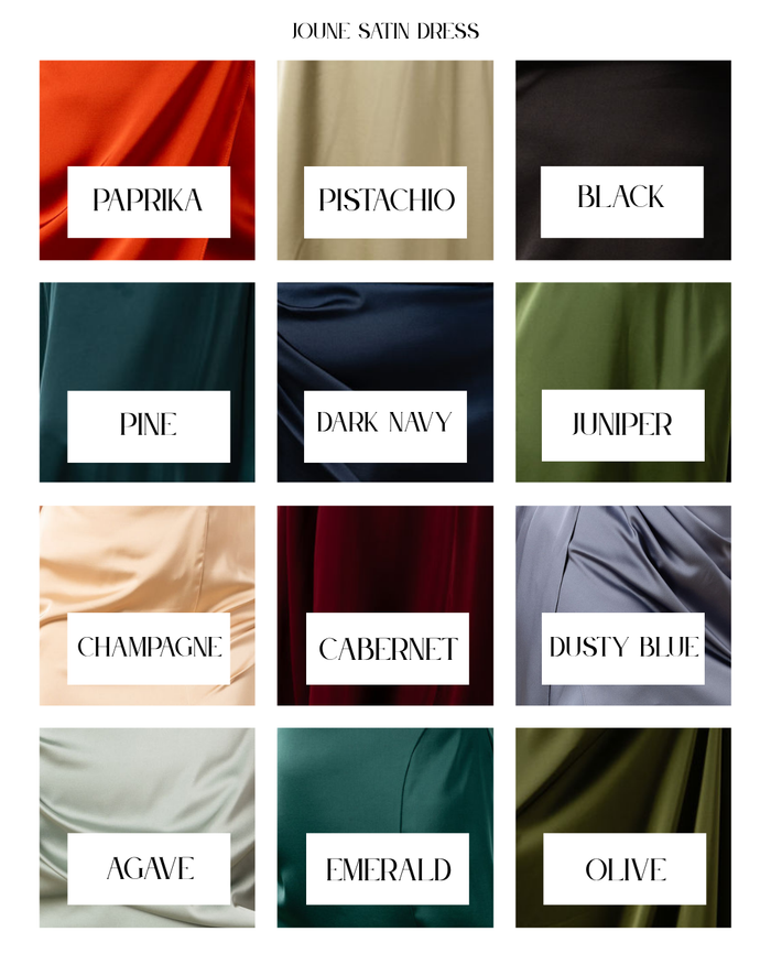 Stevie Satin Dress - Dress - JOUNE