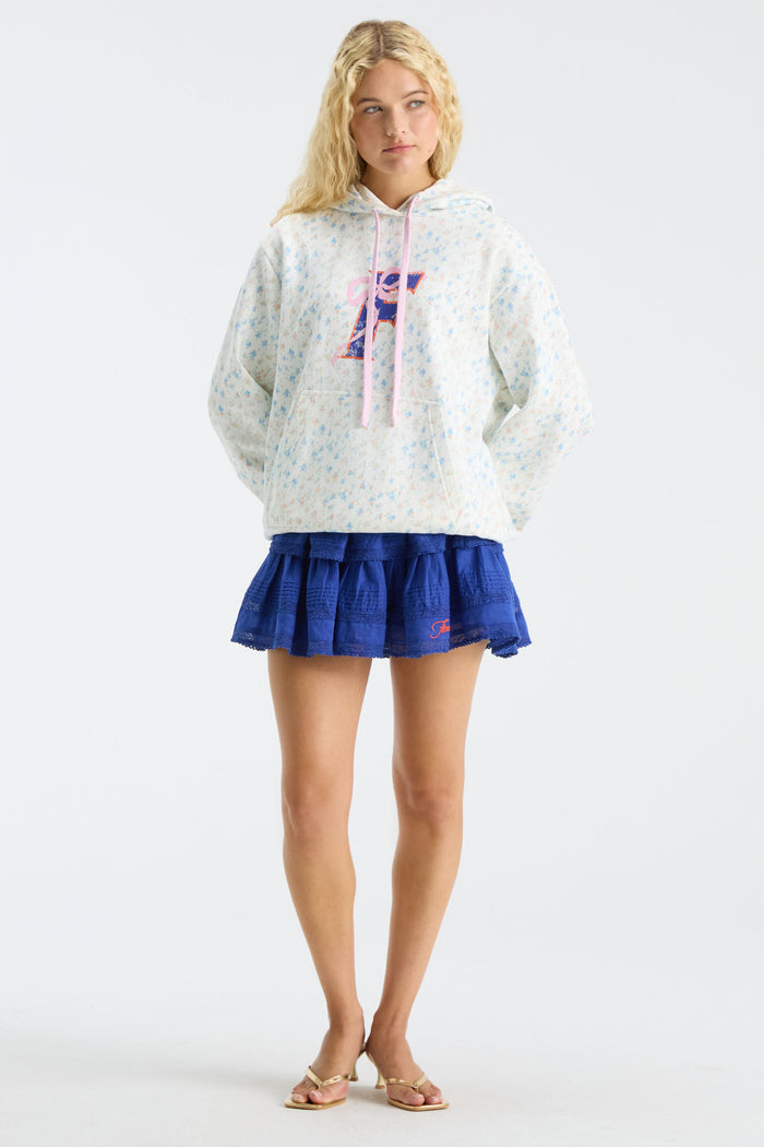 Ruffle Mini Skirt - GATOR BLUE