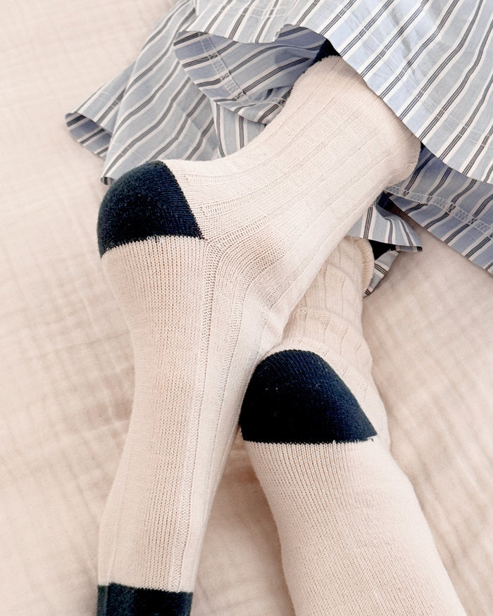 SAMI SOCKS MIDNIGHT & CREAM COMBO