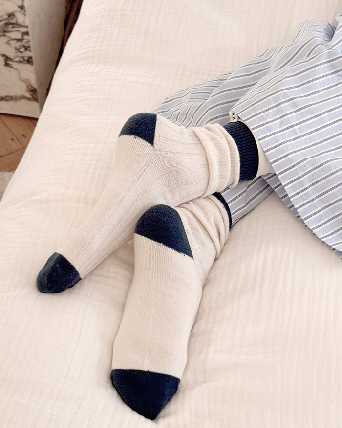 SAMI SOCKS MIDNIGHT & CREAM COMBO