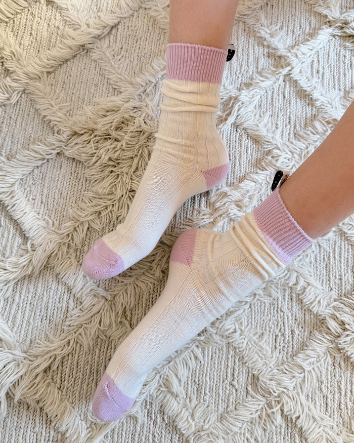 SAMI SOCKS PINK & CREAM COMBO
