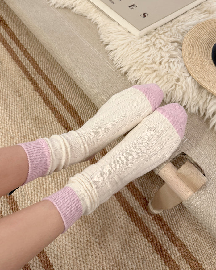 SAMI SOCKS PINK & CREAM COMBO