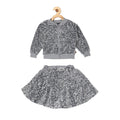 SEQUINS BOMBER ENSEMBLE VTM19-079 FROST-GREY