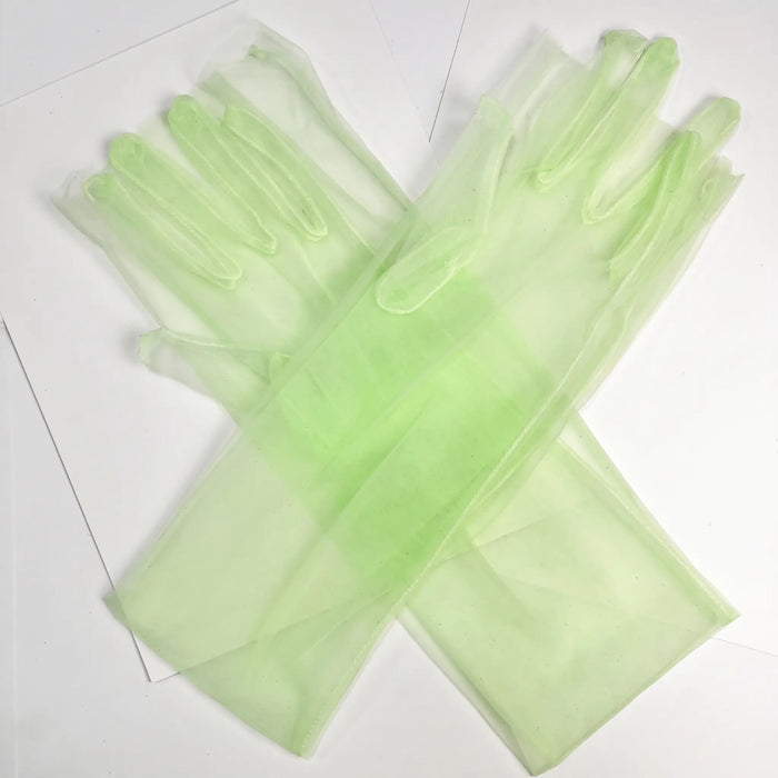 Sheer Tulle Long Gloves For Wedding Prom Bridal GL001 SHEER FAIRY