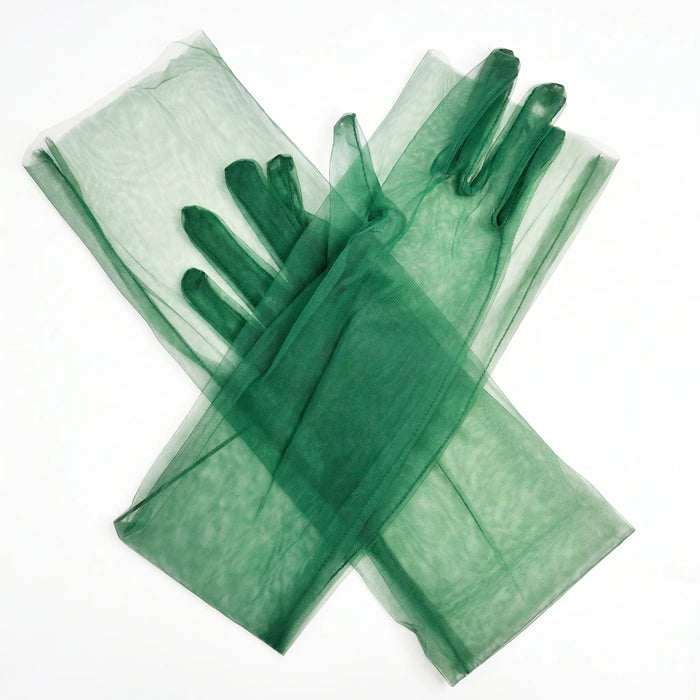Sheer Tulle Long Gloves For Wedding Prom Bridal GL001 SHEER FAIRY
