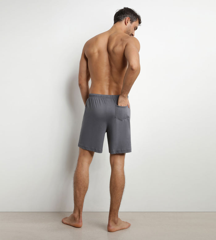 Short de pyjama homme en jersey Gris Foncé Dim Nightwear