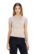 Slim jersey top with graphic print