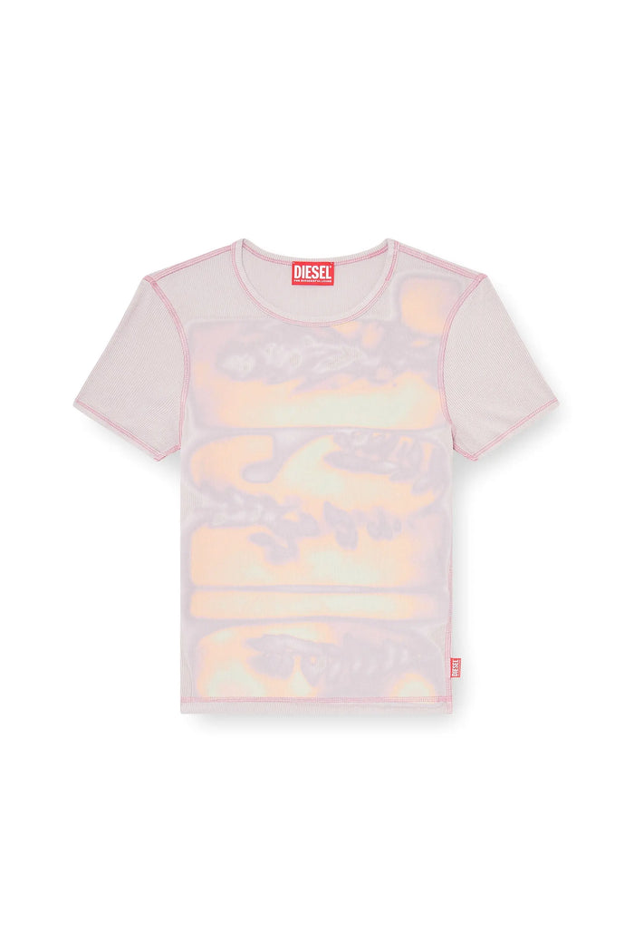 Slim jersey top with graphic print