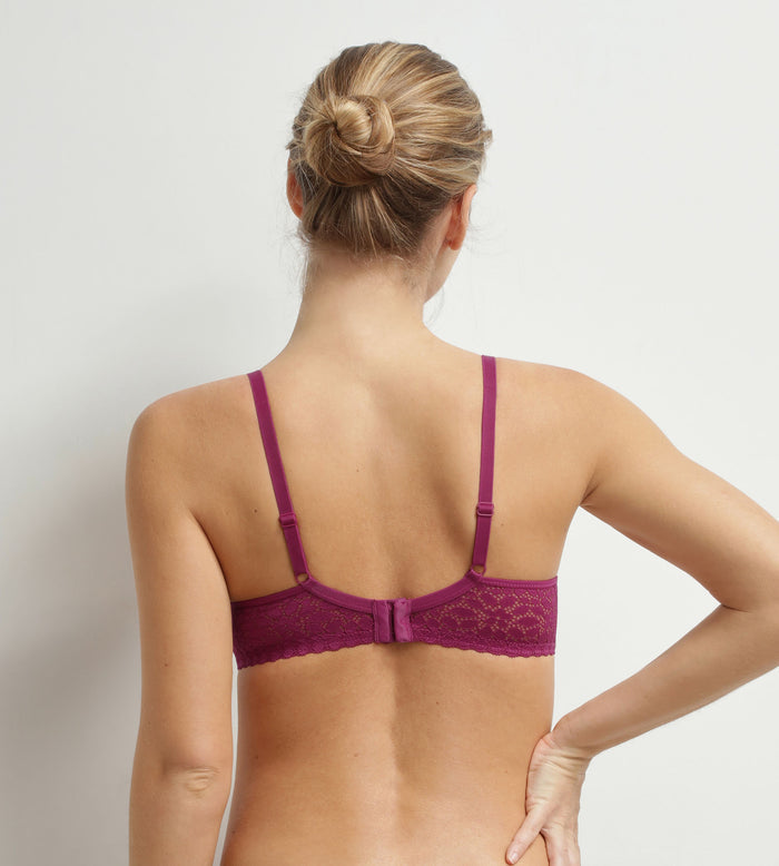 Soutien-gorge à armatures en dentelle florale fruits rouges Daily Dentelle