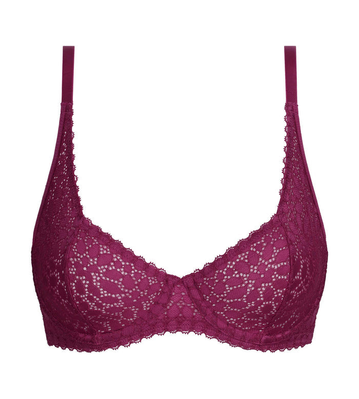 Soutien-gorge à armatures en dentelle florale fruits rouges Daily Dentelle