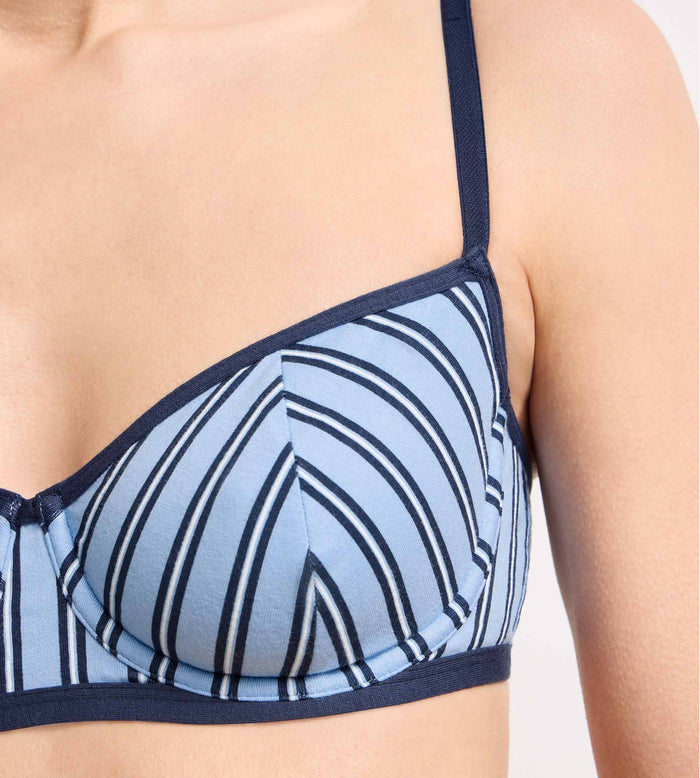 Soutien-gorge corbeille à armatures bleu ciel Dim x Ines de la Fressange
