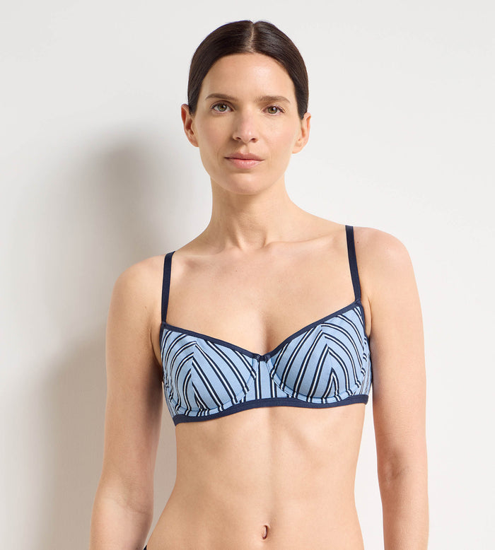Soutien-gorge corbeille à armatures bleu ciel Dim x Ines de la Fressange