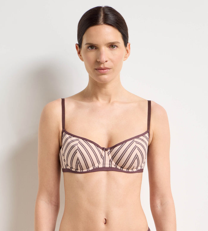 Soutien-gorge corbeille à armatures brun rose Dim x Ines de la Fressange