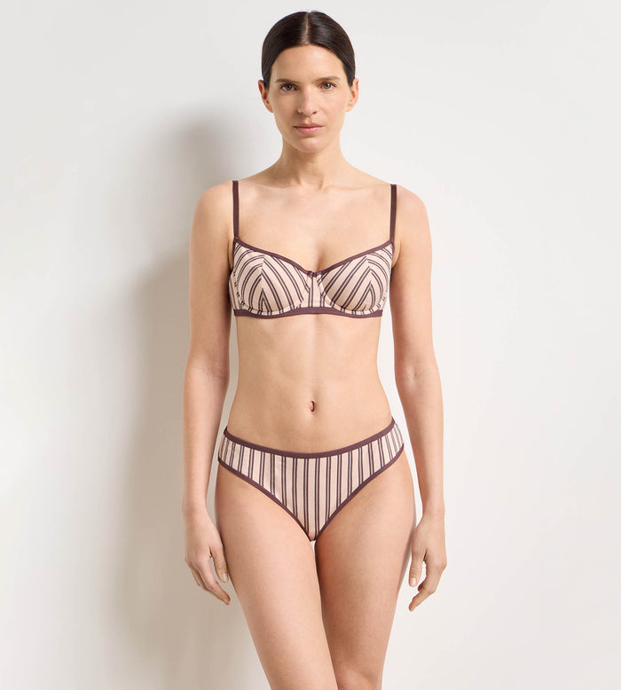 Soutien-gorge corbeille à armatures brun rose Dim x Ines de la Fressange