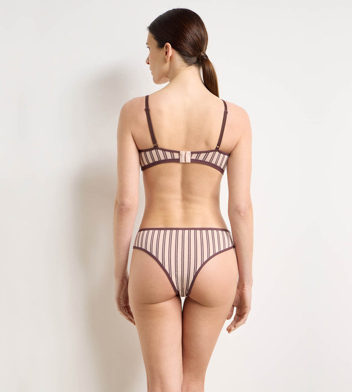 Soutien-gorge corbeille à armatures brun rose Dim x Ines de la Fressange