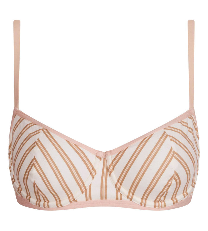 Soutien-gorge corbeille à armatures crème rose Dim x Ines de la Fressange