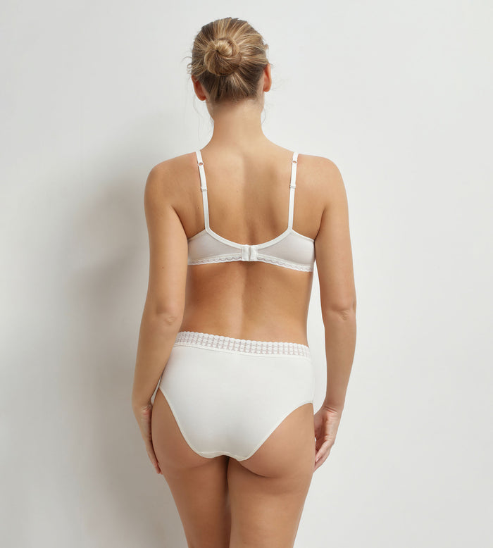 Soutien-gorge corbeille Ivoire Dim Daily Coton