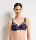 Soutien-gorge emboîtant à armatures floral violet Generous Classic
