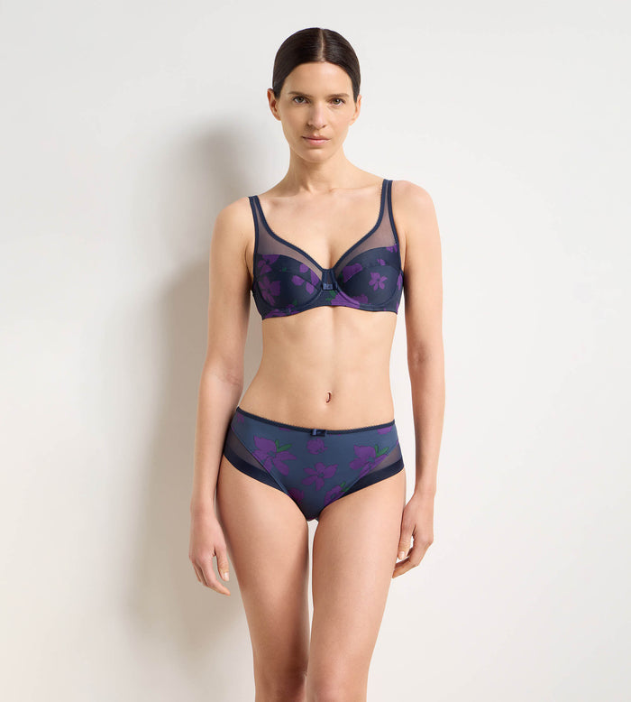 Soutien-gorge emboîtant à armatures floral violet Generous Classic